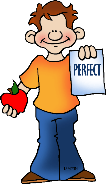 School Clip Art By Phillip Martin Perfect Attendance - Perfect Attendance Clip Art (397x648)