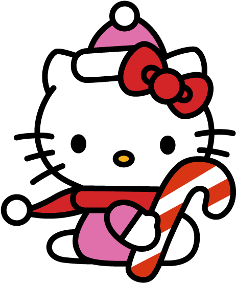 Hello Kitty Santa Clipart - Hello Kitty Christmas Gif (512x573)