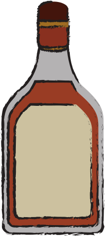 Tequila Bottle - Botella De Alcohol Dibujo (550x550)