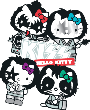 Hello Kitty Png And Psd Free Download - Hello Kitty Rockera Kiss (344x417)