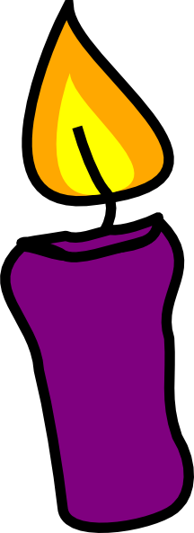 Purple Advent Candle Clipart (216x593)