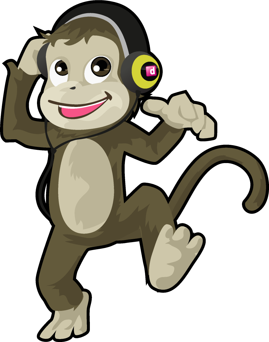 Funky Monkey He's Hip, He's Cool, He's D Funky Monkey - Cartoon (916x1164)