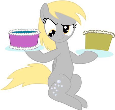 Derpy Made Me Birthday Cake By Willowtails - Cartoon (900x506)