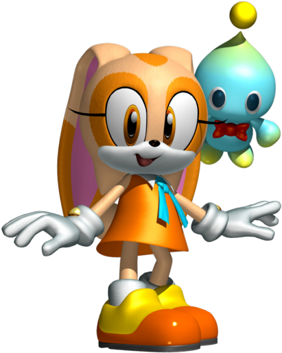 Sonic Heroes - With Cheese - Cream The Rabbit And Cheese (460x540)
