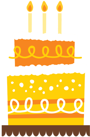 Yellow Birthday Cake Transparent Png - Bolos E Doces Template Free (512x512)