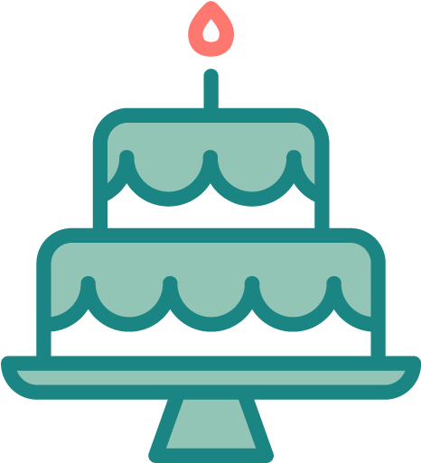 For Goodness Cakes - Birthday Cake Graphic On Transparent (597x579)