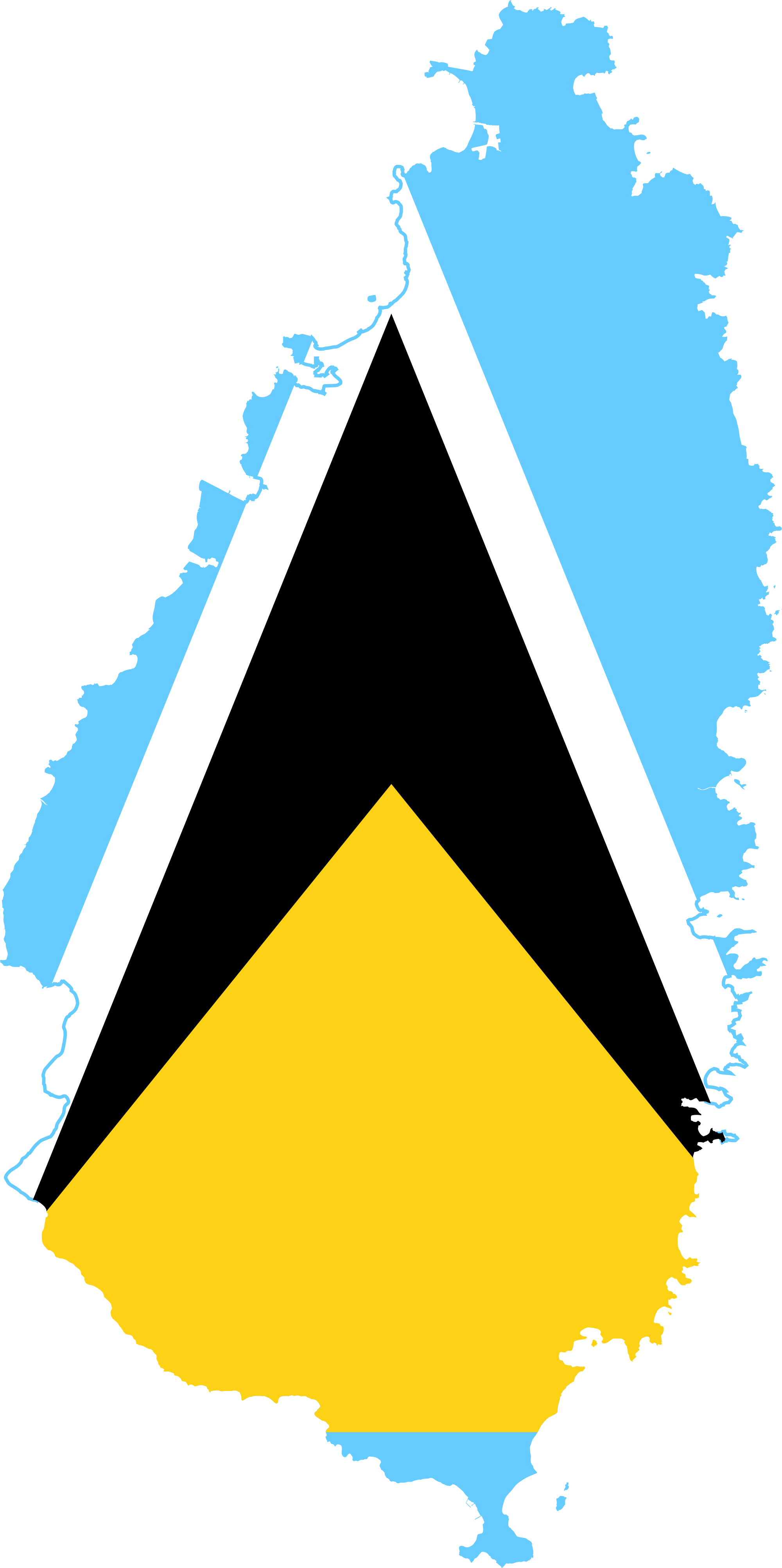 Open - St Lucia Flag Map (2000x4013)