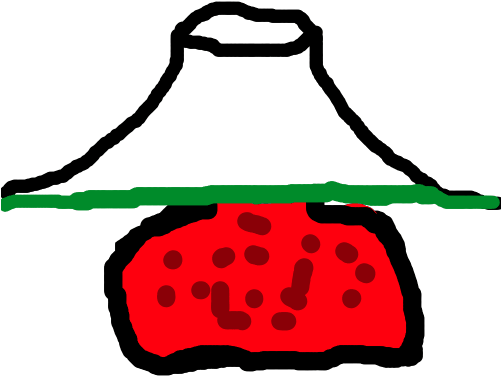 Pin Volcano Clipart Animated - Volcano Eruption Clipart Gif (500x400)