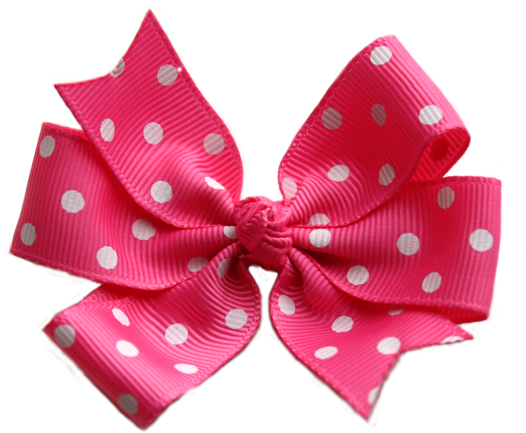 3-inch Baby Pink And White Polka Dot Bow - Headband Png For Baby Girl (817x700)