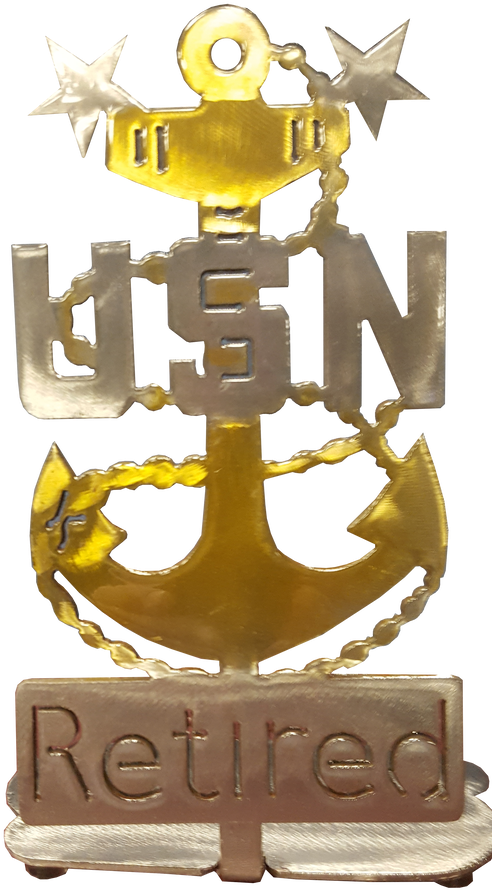 Retired Master Chief Anchor Desk Mount Steel Crazy - Metal (498x905)