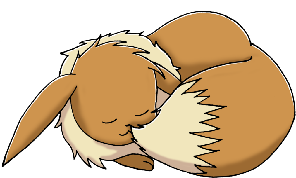 Aquadactyl 1 0 Sleeping Eevee By Aquadactyl - Eevee Sleeping (1024x658)