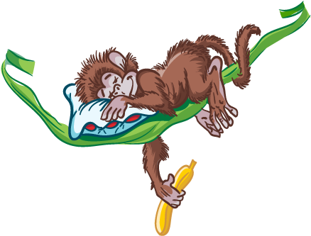 Sleeping Monkey - Mono Durmiendo Para Dibujar (500x500)