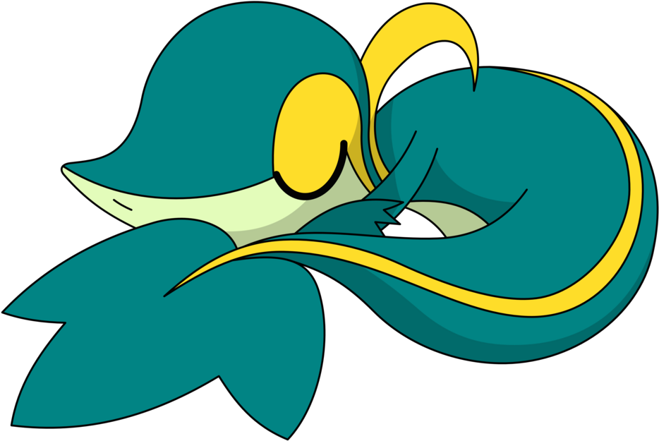 Shiny Snivy Sleeping By Kol98 - Shiny Snivy Art (1024x683)