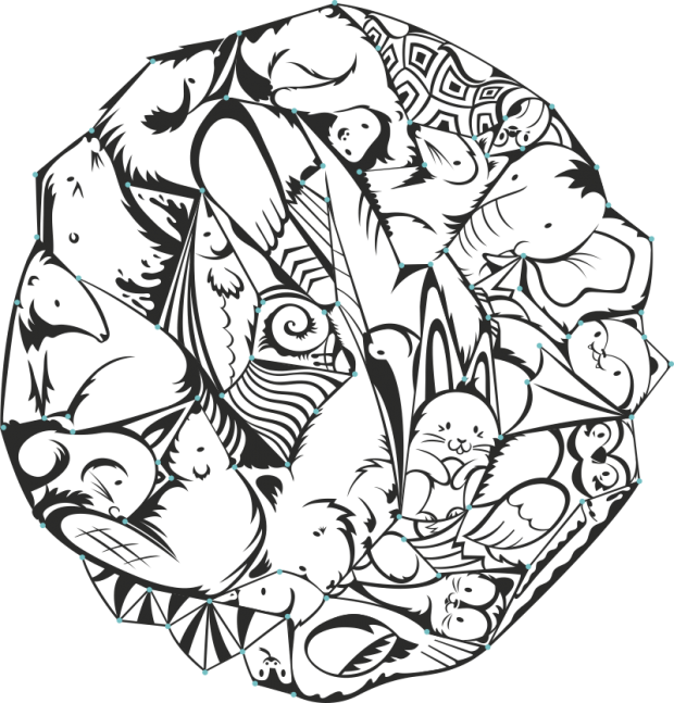 Dixon Baxi Connect The Dots - Dots And Lines Drawing Animal (620x647)