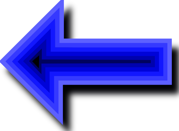 Left Blue Arrow Png Clip Art - Arrow Pointing Left Gif (600x441)