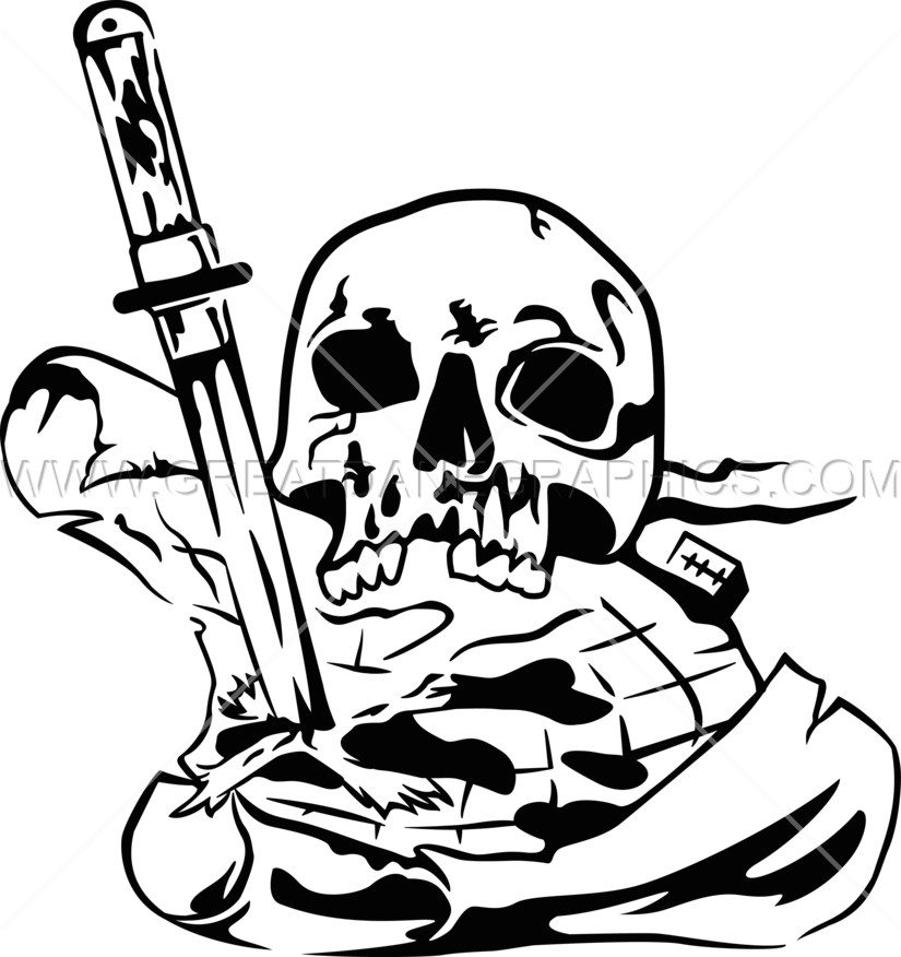 Pirate Map - Skull (825x876)