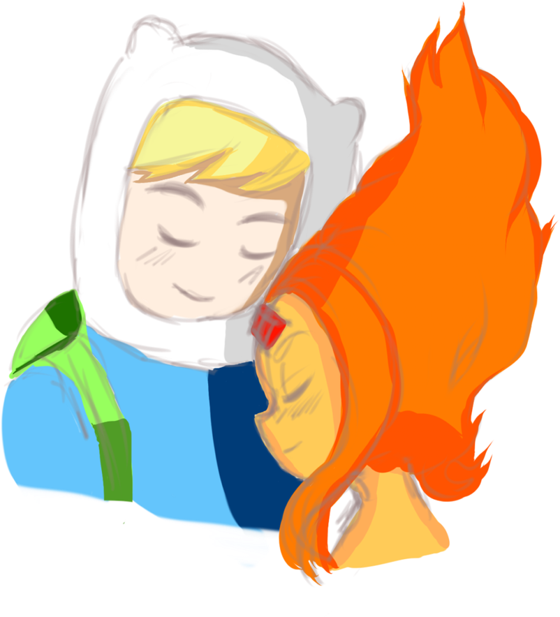 Finn And Flame Princess By Grump-pea - Illustration (827x965)