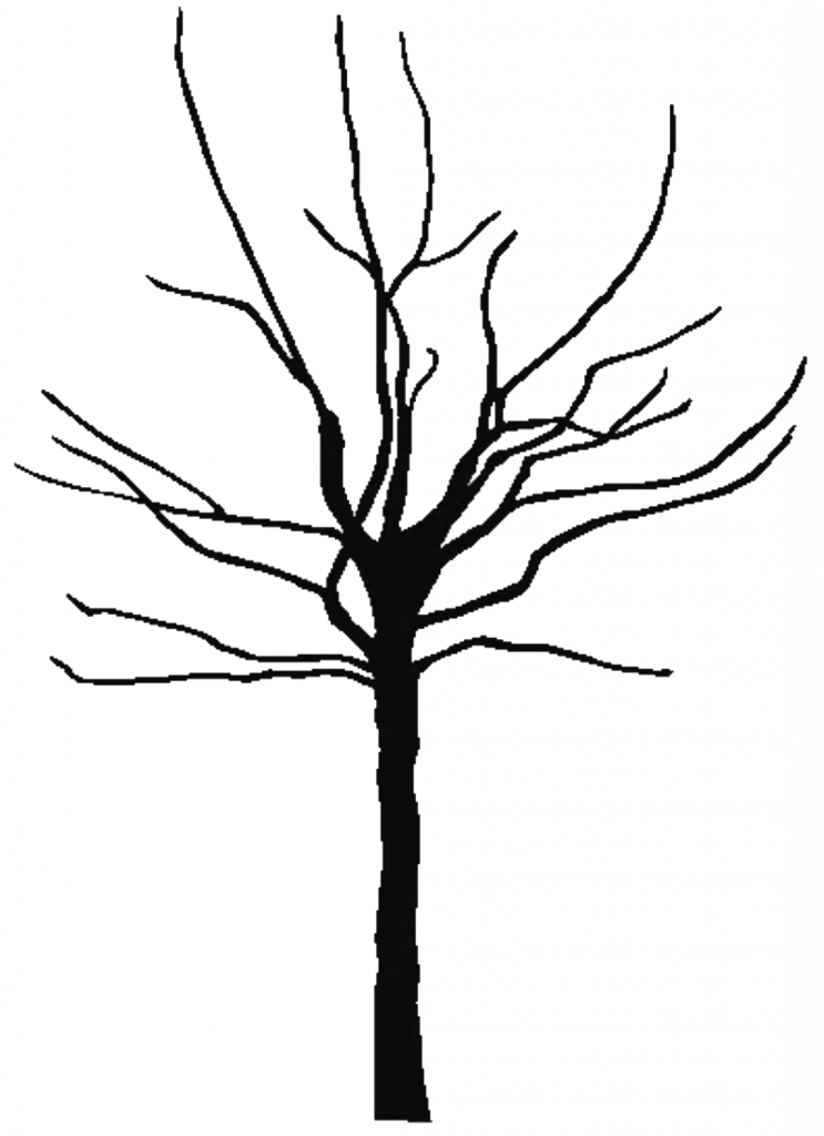 Scarce Leafless Tree Coloring Page Bare Clipart Panda - Bare Tree Silhouette Png (743x1024)
