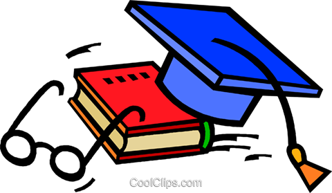 Graduation Hat And School Books Royalty Free Vector - Bücher Schule (480x279)