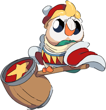 Rowlet Cosplaying As A Famous Cartoon Bird - Rowlet King Dedede (540x505)