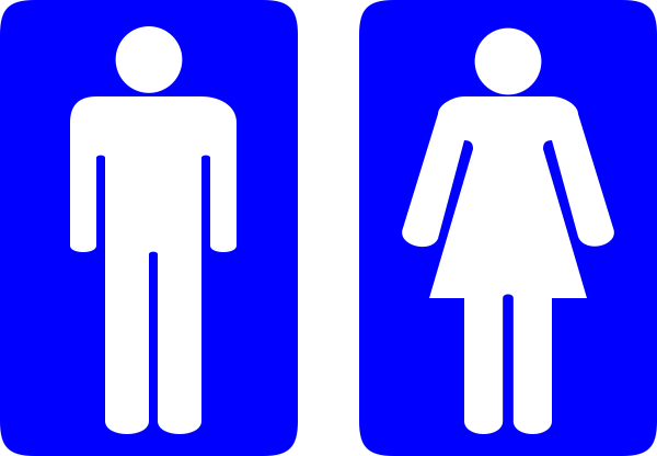 Sign Design Clipart - Mens And Ladies Room Signs (600x416)