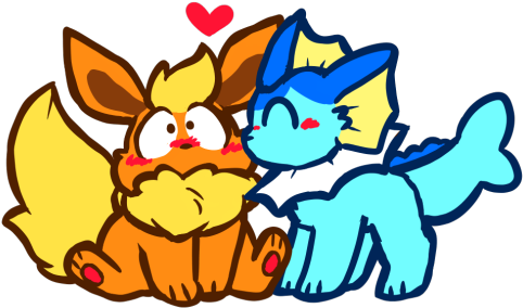 Eevee Boyfriends I Wanted To Draw Something - Cartoon (500x304)
