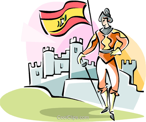 Conquistador Royalty Free Vector Clip Art Illustration - Conquistador Royalty Free Vector Clip Art Illustration (480x402)