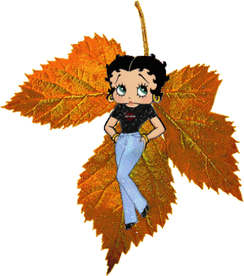 Fall Leaves - - Betty Boop (350x396)