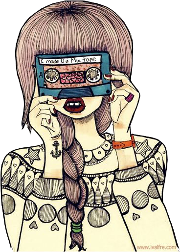 Anchor Tattoo On Right Wrist, Sweater, Mixtape - Art Drawing Girl We Heart (500x514)