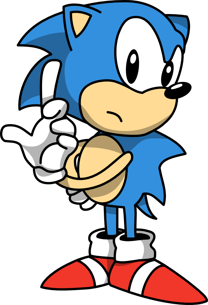 Classic Sonic Pose By Mighty355 - Sonic The Hedgehog (727x1064)
