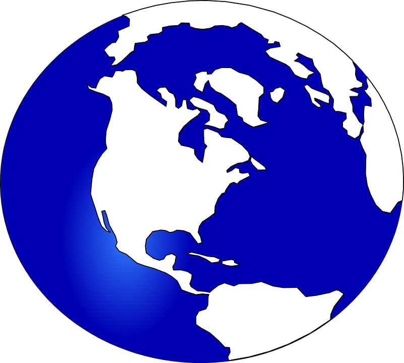 Planet Earth Clipart Globe Logo - Blue And White Earth (801x720)