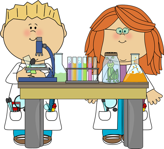 Kids In Science Class Clip Art - Science Experiment Clip Art (550x498)
