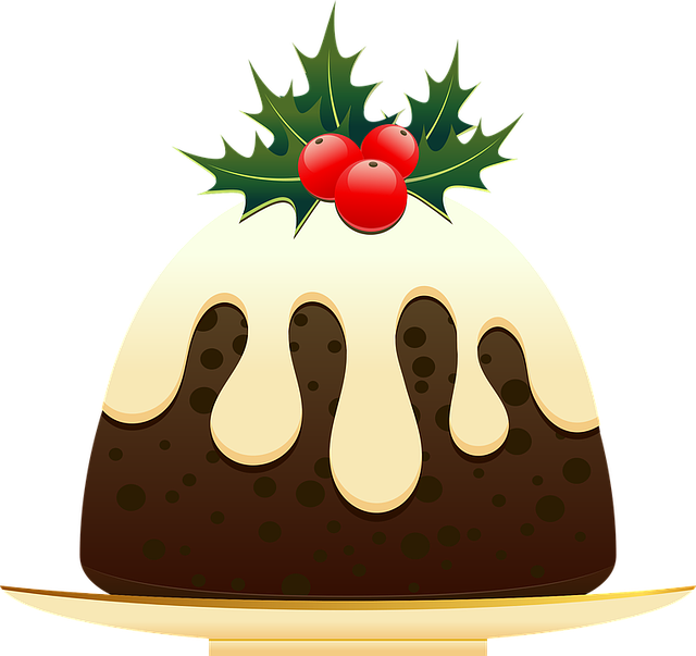 Feeding - Clip Art Christmas Pudding (640x603)