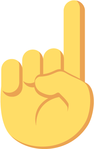 Hand Emoji Clipart Pointer Finger - ☝ Emoji (2000x2000)