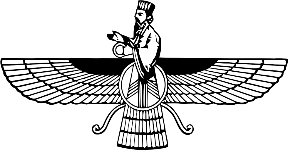 File - Faravahar - Svg - Good Deeds Good Words Good Thoughts (1000x536)