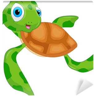 Cute Sea Turtle Cartoon Vector Download - Sea Turtle (400x400)