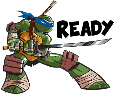 Leonardo Ninja Turtle 2014 Png - Ninja Turtles Sticker (400x400)