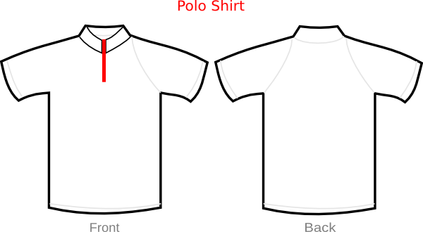 Polo Shirt Template Png (600x330)