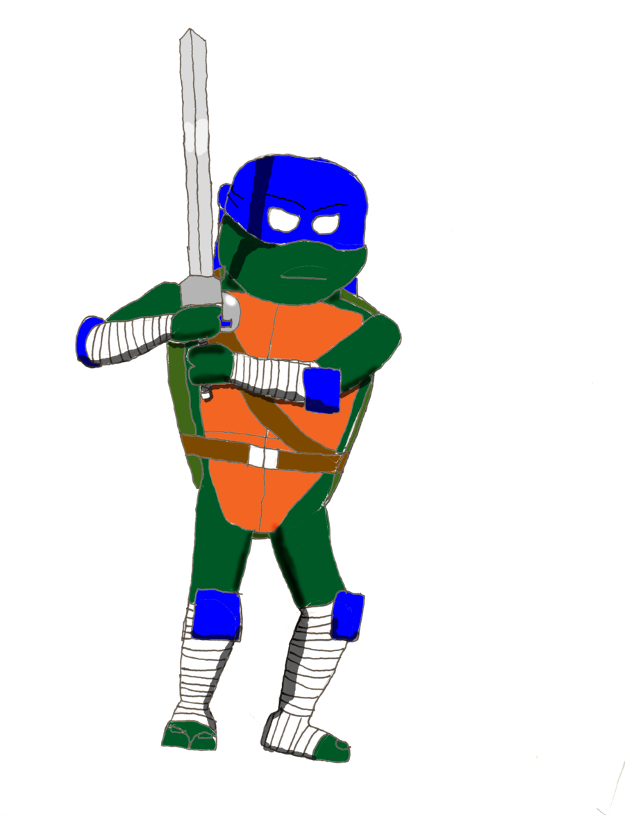 Ninja Turtles Next Mutation Leonardo Shadows By Tmntony - Leonardo Da Vinci (900x1173)