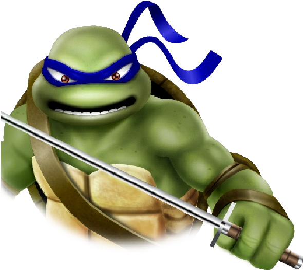 Leonardo Ninja Turtle Face For Kids - Teenage Mutant Ninja Turtles Png (600x600)