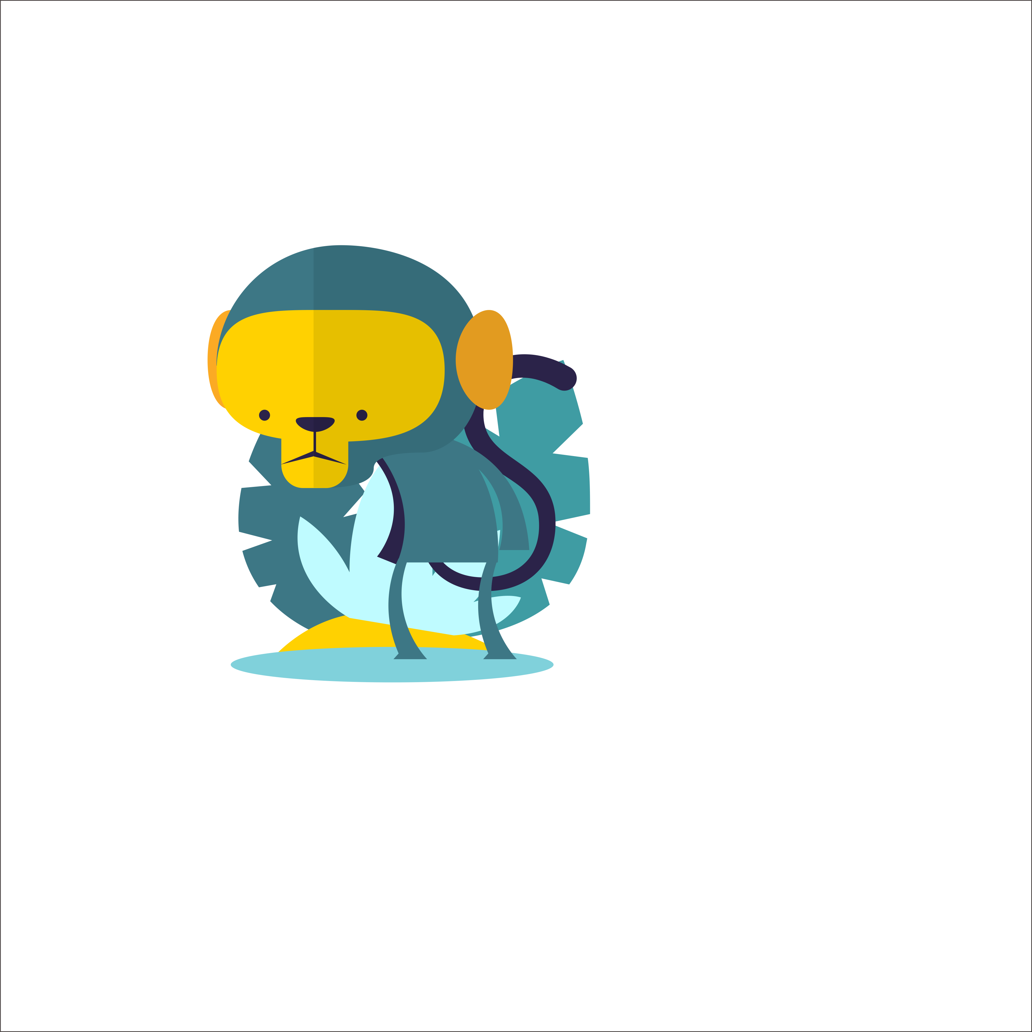 Giraffe Lion Euclidean Vector Zoo - Flat Design (3546x3546)