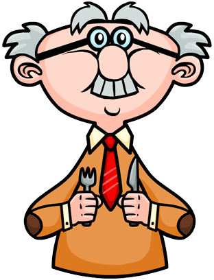 Feed The Grandma - Cartoon (312x408)