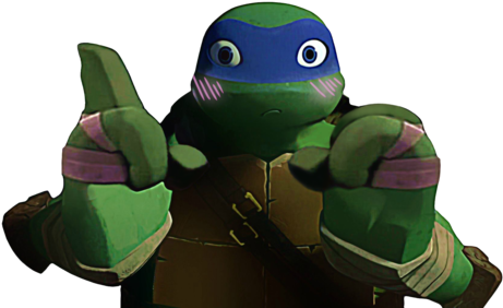 Free Teenage Mutant Ninja Turtles Leonardo 2012 - Tmnt Leo Blushing (500x299)