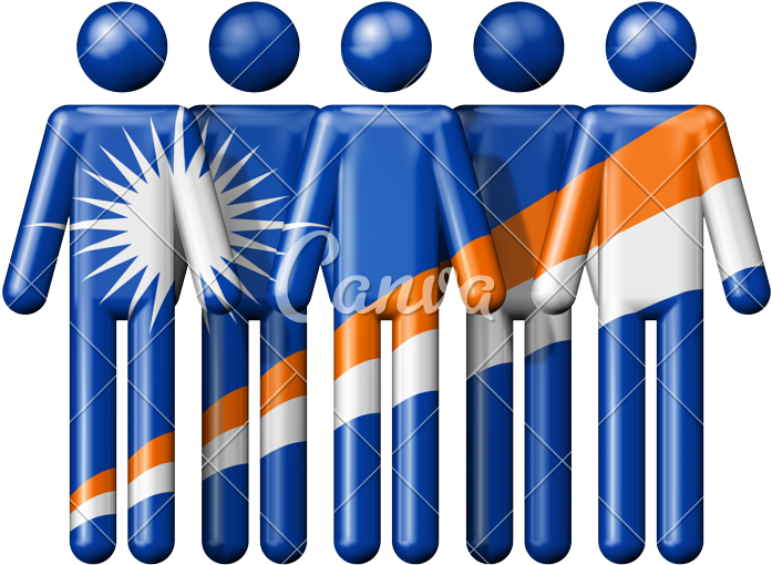 Flag Of Marshall Islands On Stick Figure - Flag (800x636)