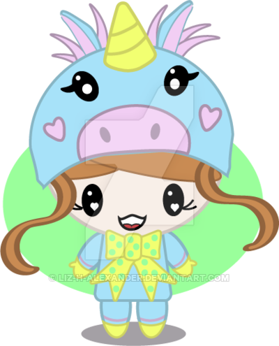 Kawaii Liz Full Body 2 By Liz H Alexander - Cartoon (400x495)