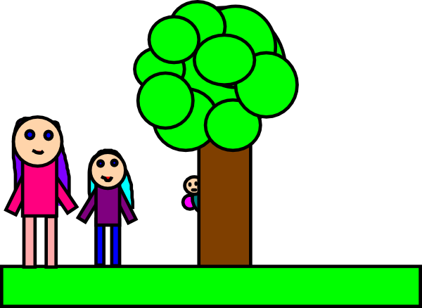 This Free Clip Arts Design Of Family In The Forest - Cartoon (600x438)