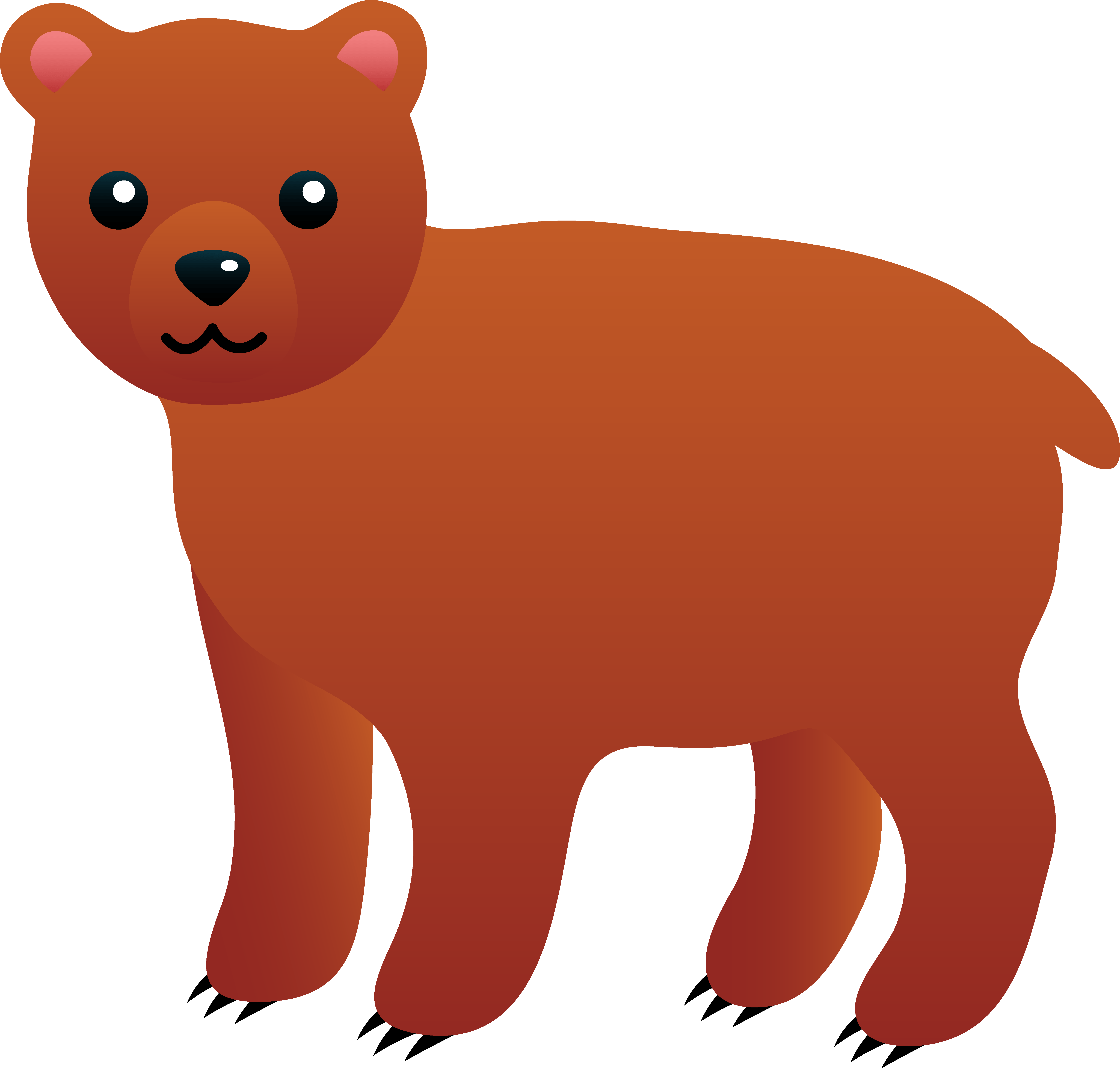 Bear Cub Clip Art Gif - Grizzly Bear Clipart Easy (6342x6048)