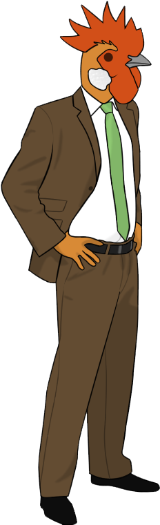 Chicken Head Guy By Chtosmiley - Person With Chicken Head (570x760)