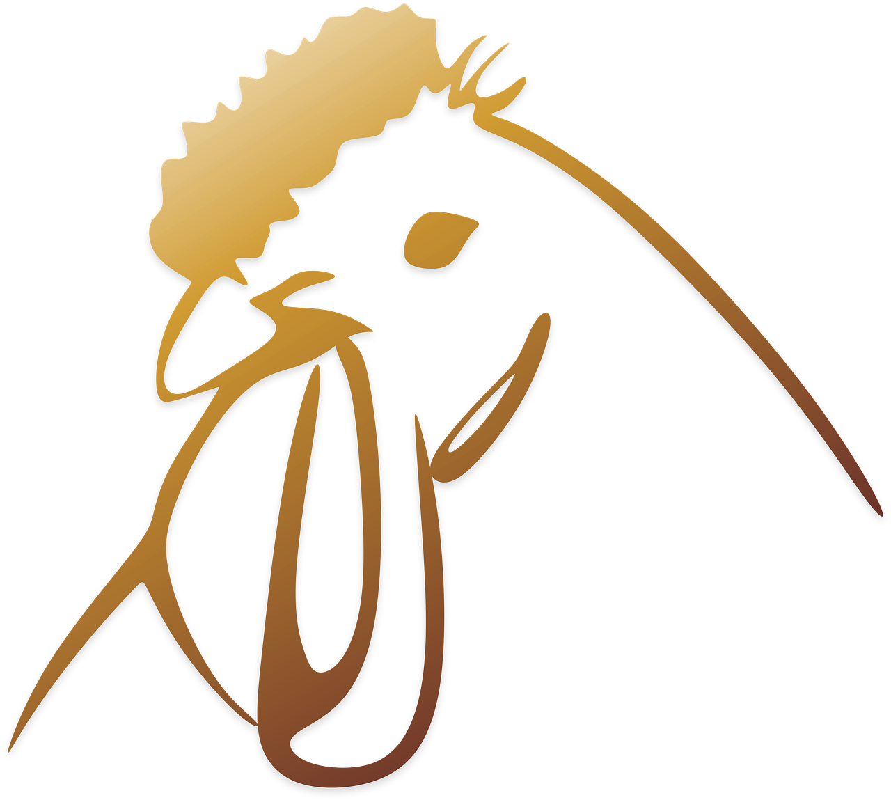 Chicken Line Art Clip Art - Gallina Logo Png (1280x1149)