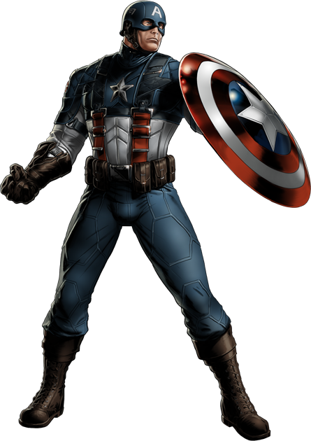 Mostly Wanted To Practice Backgrounds-i Was Playing - World War 2 Captain America (445x630)